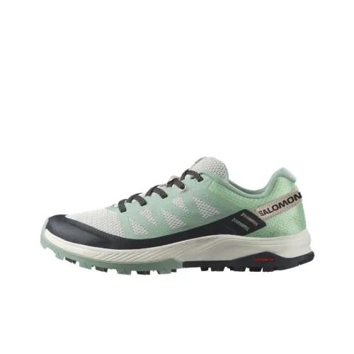 SALOMON OUTpulse Slip-resistant Abrasion-resistant Low Top Streetwear Women's Green Black SALOMON OUTpulse Противоскользящий Устойчивый к истиранию Низкий Топ Уличная обувь Женская Зеленый Черный