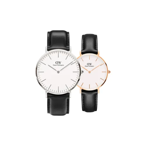 Daniel Wellington Кожаный ремешок Наручные часы Кварцевый механизм 32 40MM Белый циферблат Унисекс