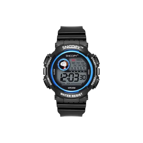 SNOOPY Электронический механизм резиновый ремешок унисекс серый циферблат
