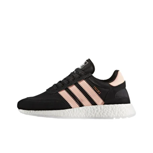 Adidas Originals Iniki Runner Черный Коралловый Нелипкий Легкий Низкий Топ Повседневная Обувь Женская Розовая