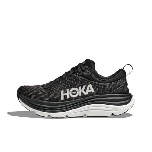 HOKA ONE ONE Gaviota 5 Slip-resistant Abrasion-resistant Low-top Беговые кроссовки Мужские Черно-белые