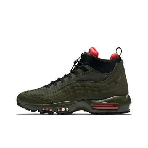 Nike Air Max 95 Беговые кроссовки MID Топ Зеленый Унисекс
