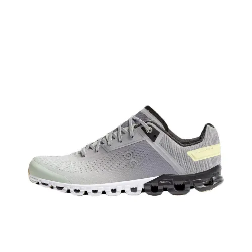 On Cloudflow Шокабойеры Противоскользящий Низкий Топ Марафон Беговые кроссовки Мужские Серый