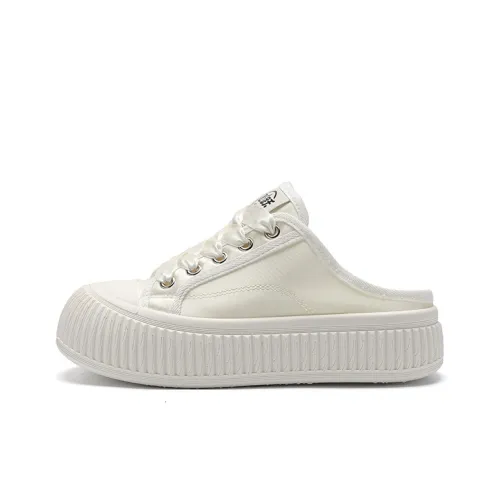 Feiyue Mules Повседневная обувь Легкий и Дышащий Низкий Топ Кеды Женские Бежевый