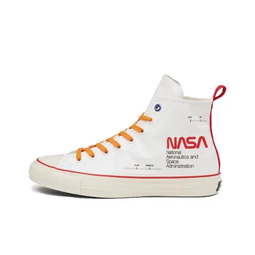 NASA x Converse Chuck Taylor All Star 100 High Топ Кеды Унисекс Белый Оранжевый Красный
