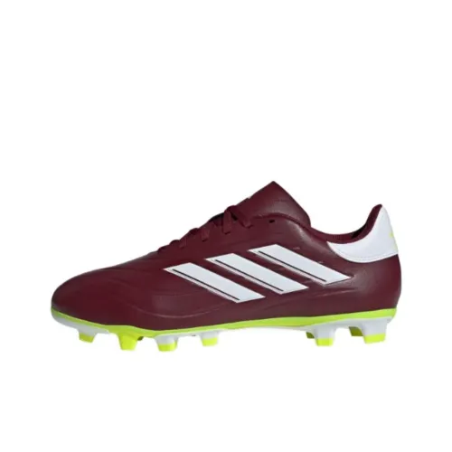 Adidas COPA PURE 2 Футбольные бутсы Низкий верх Тень темно-красный/Облако белый/Sun team желтый Унисекс