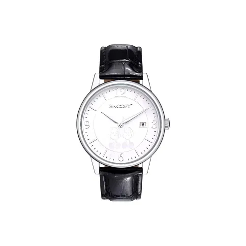 SNOOPY Кварцевый механизм ПУ (полиуретан) Ремешок Часы Мужские Белый циферблат