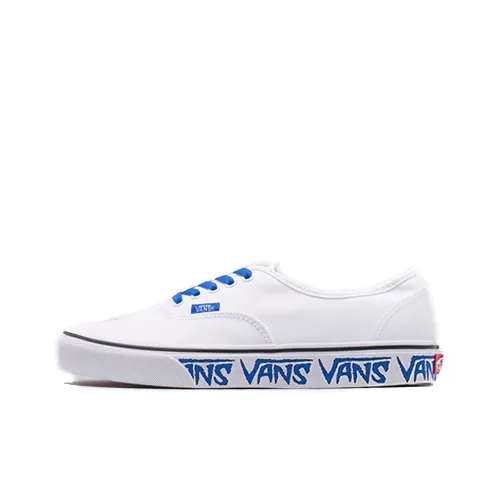 Vans Authentic Series Low Топ Скейтборд Кроссовки Унисекс Белый Синий