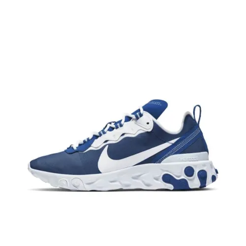 Nike React Element 55 Беговые кроссовки Низкий топ Синий Унисекс