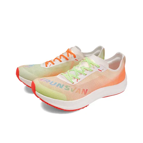 IRUNSVAN Осенние беговые кроссовки унисекс несоответствующие цвета синий и апельсин