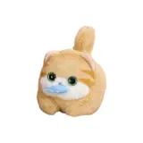 Коричневая кошка ест рыбу