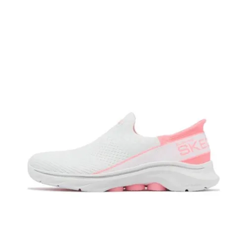 Skechers GO WALK 7 Hands Бесплатно Slip ins Устойчивый к истиранию Дышащий Низкий Топ Casual Женские Белые