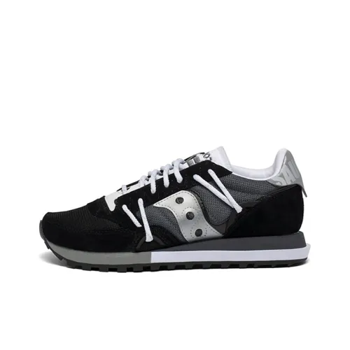 Saucony Jazz DST Slip-resistant Abrasion-resistant Low-top Беговые кроссовки Унисекс Черный Серый Стандартный M
