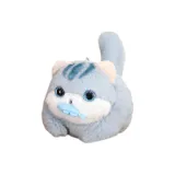 Синий Кошка ест рыбу