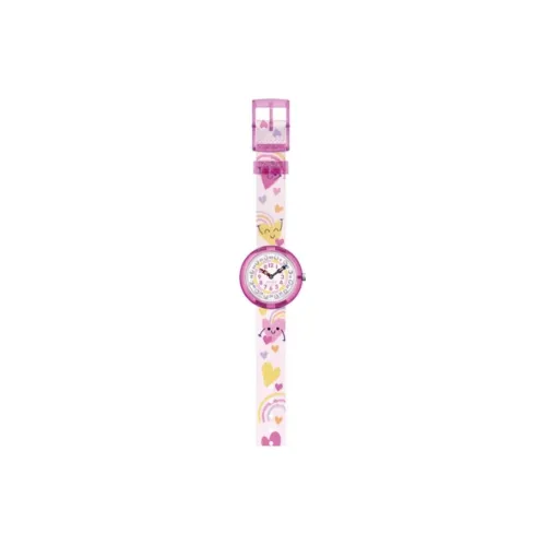 SWATCH Flik Flak Collection Кварцевый механизм Детские часы 31,85 мм Белый циферблат Пластиковый корпус Часы Тканевый ремешок