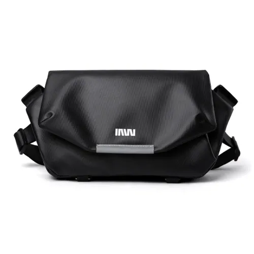 SEPTWOLVES PVC с откидной крышкой Sling сумка курьерская сумка сумка через плечо для студентов QPL стандартная унисекс черная