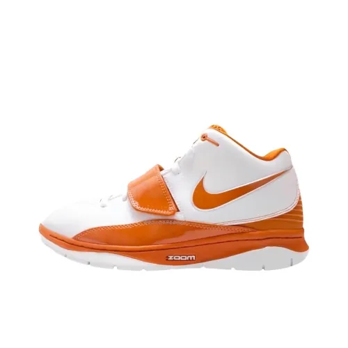 Nike KD 2 Амортизация Износостойкий MID Топ Винтажные Баскетбольные Кроссовки Унисекс Белый Оранжевый