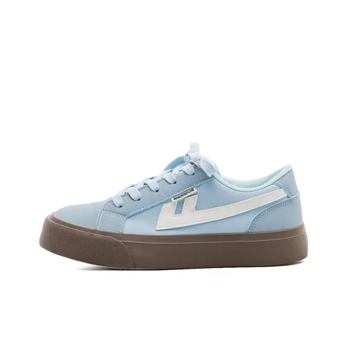 Warrior Low-Top Sneakers Light Blue Beige Women's