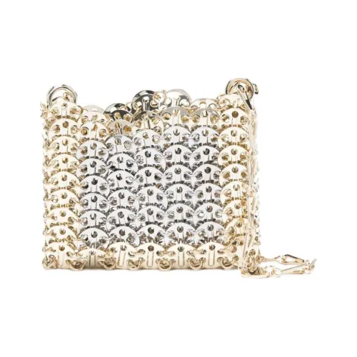 Paco Rabanne Металл Сумка через плечо Сумка на плечо Мини Женская Серебряная и Золотая