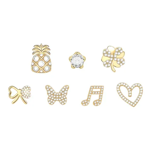 Bezzo Медные серьги-гвоздики унисекс золотые