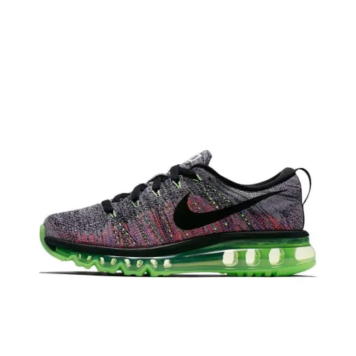 Nike Air Max Flyknit Амортизация Износостойкий Низкий Топ Повседневные Беговые Кроссовки Женские Серый Зеленый
