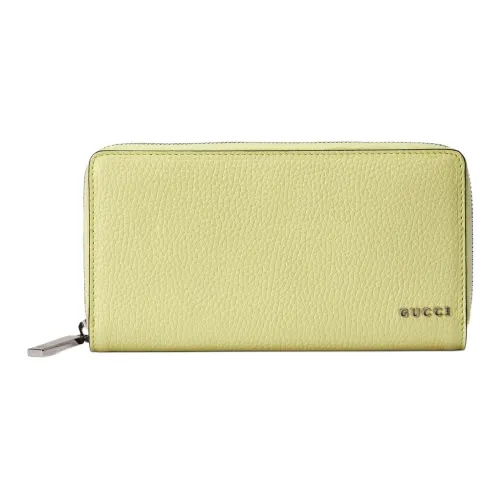 GUCCI Кожа Длинный кошелек Мужской Lime Green