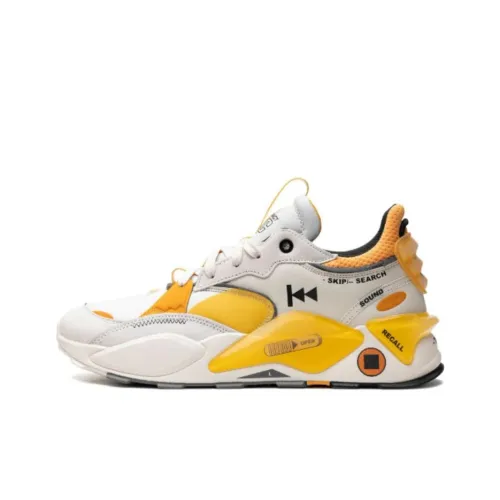 PUMA RS XL Mixtape Low Топ Повседневная обувь Мужская Желтая Белая