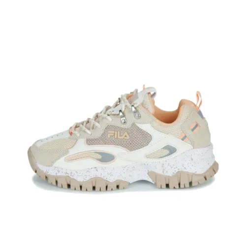 FILA Ray Tracer Tr2 Амортизация Износостойкий Низкий Топ Повседневная Обувь Женская Бежевая