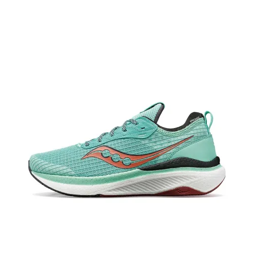 Saucony Износостойкие Дышащие Низкие Кроссовки для Бега Женские Зеленые
