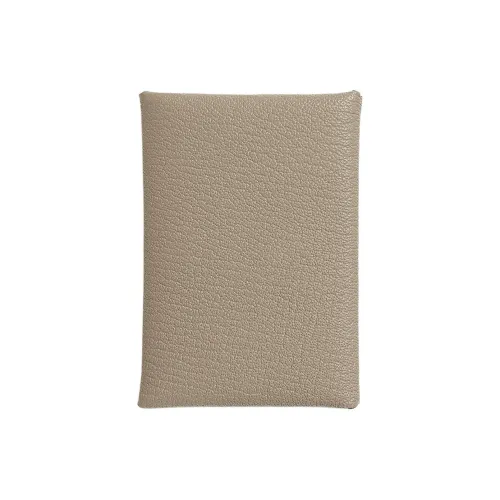 HERMES Calvi Duo Mysore Шевро Картхолдер Мини Женские 81 Gris Tourterelle Голубино-серый