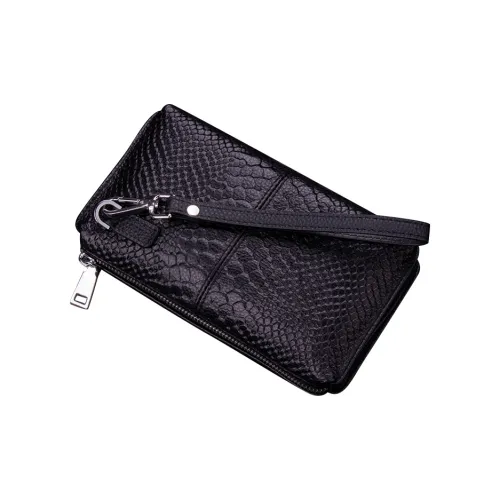 DOSRFINI Коровья кожа Клатч Средний Мужской Черный