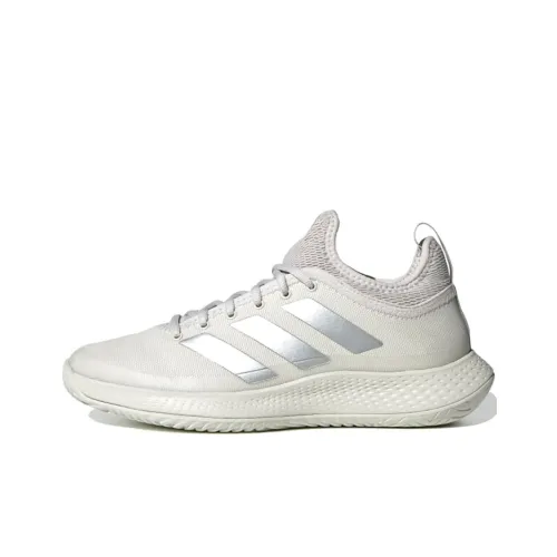 Adidas Defiant Generation Амортизирующие низкие кроссовки для тенниса с противоскользящим покрытием женские серо-серебристые