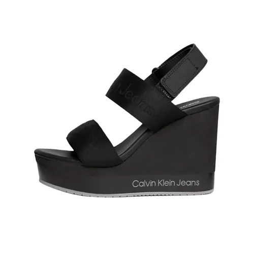 CKJ CALVIN KLEIN JEANS One Ремень Сандалии 10,8 см Женские Черный