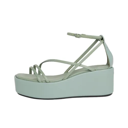 CALVIN KLEIN One Ремень Сандалии 6 см Женские Зеленые