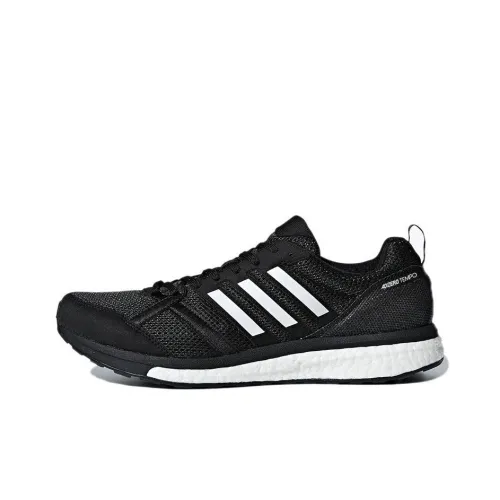 Adidas Adizero Tempo 9 Slip-Resistant Low Top Беговые кроссовки Мужские Черно-Белые