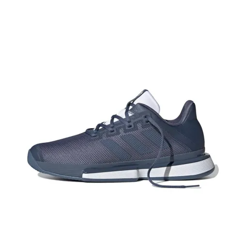 Adidas Solematch Bounce Дышащие Низкие Беговые Кроссовки Мужские Синие