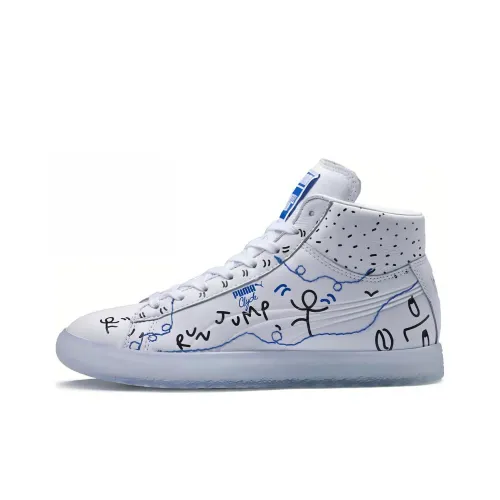 SHANTELL MARTIN X PUMA Clyde MID SM MID Топ Кроссовки для скейтбординга Унисекс Белый