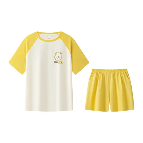 Gongdie X Disney Пижамный комплект Женские Желтые
