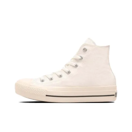 Конверс All Star PLTS FLOWERPATCH HI Устойчивые к истиранию Дышащие Высокие Кеды Женские Бежевые