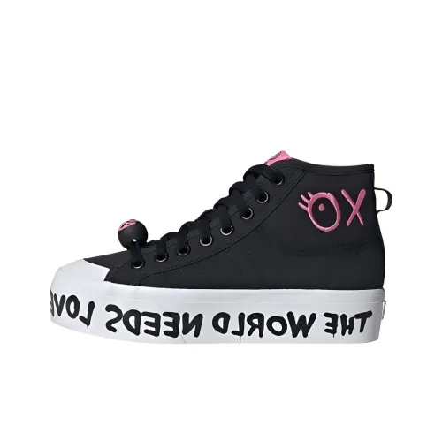 André Saraiva x adidas originals NIZZA PLATFORM MID Амортизация Износостойкий MID Топ Скейтборд Кроссовки