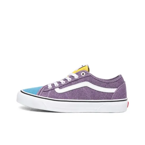 Vans Bess Ni Low Топ Скейтборд Кроссовки Унисекс Синий Фиолетовый Желтый
