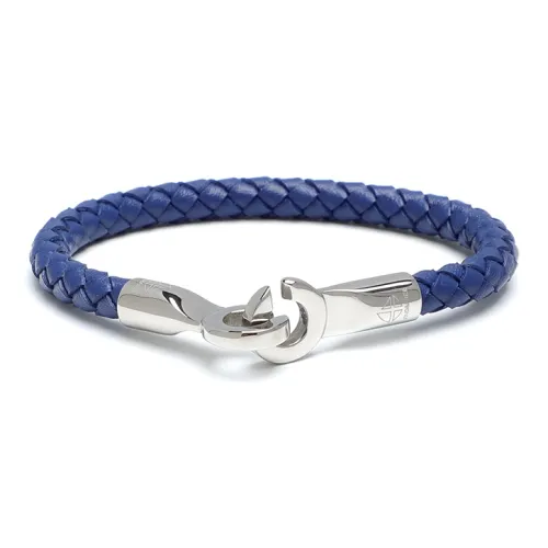 TUBAOSHU Титановая сталь застежка-клипс браслеты из коровьей кожи унисекс синий