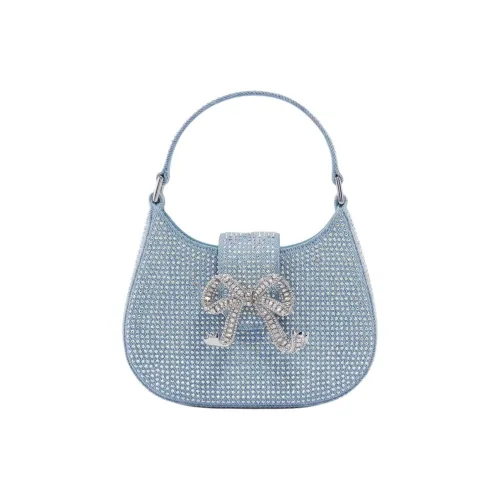 Self Portrait Denim Bag Women's Light Blue