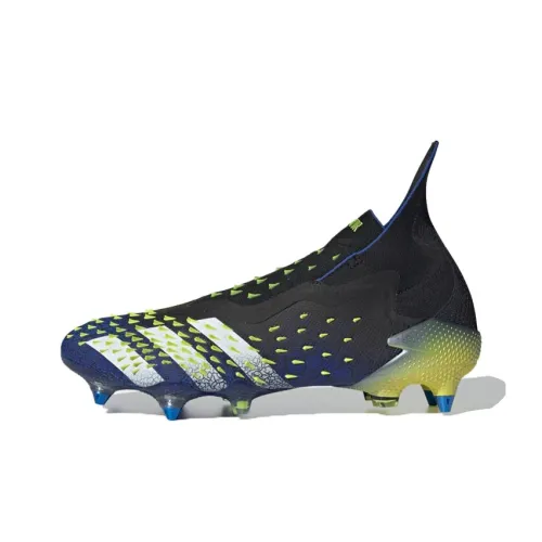 Adidas Predator Freak+ AG Искусственная трава Противоскользящие футбольные бутсы Унисекс Черный Белый Желтый