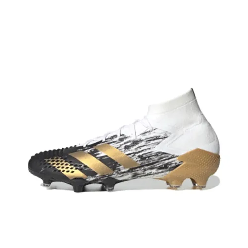 Adidas PREDATOR Series FG Твердое покрытие противоскользящие устойчивые к истиранию футбольные бутсы мужские белые