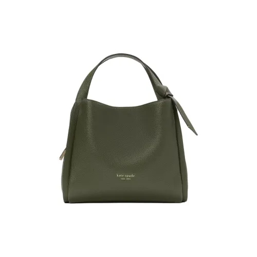 Kate Spade Knott Pebble Leather Crossbody One Shoulder Bag Medium Women's Green Кейт Спейд Knott Pebble Кожа Через плечо Одно плечо Сумка Средний Женский Зеленый