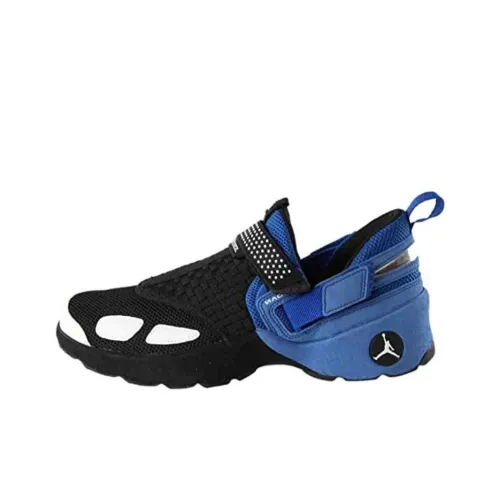 Джордан Trunner TX Амортизация Износостойкий Низкий Топ Винтажные Баскетбольные Кроссовки Женские Синий Черный