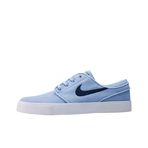Nike SB Stefan Janoski Slip-Resistant Abrasion-Resistant Легкие Низкие Кроссовки для Скейтбординга Мужские Светло-Синие