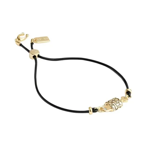 COACH Латунь с покрытием кожа браслеты унисекс черный