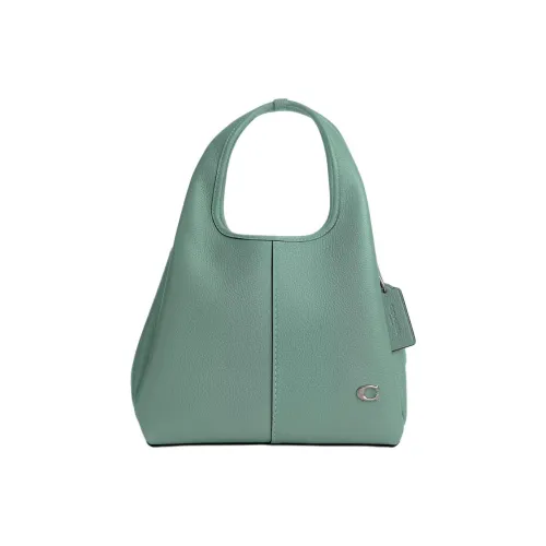 COACH LANA Полированная кожа с эффектом галечного покрытия сумка через плечо средний размер женская синий кристалл